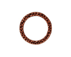 TierraCast Antique Copper (plated) Large Hammertone Ring 19mm