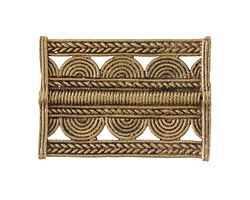 African Brass (Baule Tribe, Ivory Coast) Rectangle Focal 37x27-29mm