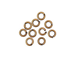 Antique Brass (plated) Round Jump Ring 4mm, 18 gauge
