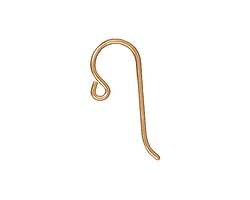 TierraCast Gold Filled Earwire w/ Small Front Loop 21x8mm