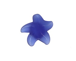 Royal Blue Beach-Style Glass Starfish Button 21mm