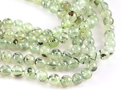 Prehnite (w/ Rutile) Round 8mm