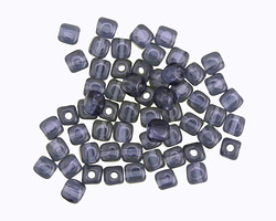 Czech Glass Montana Blue Cube 3mm