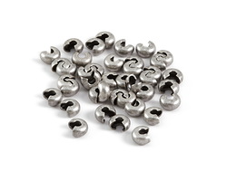 Antique Silver (plated) Crimp Cover 4mm (200 pieces)