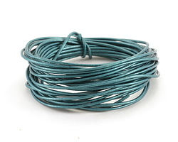 Metallic Truly Teal Round Leather Cord 1.5mm, 16 feet