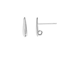 Silver (plated) Drop Earring w/ Loop 12mm (20 pieces)