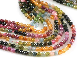 Tourmaline (AA) Ombré Microfaceted Round 4mm