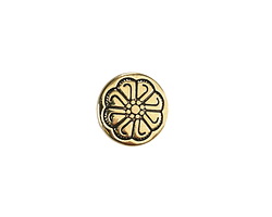 Antique Gold Finish Daisy Button 12mm