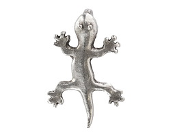 Mykonos Antique Silver (plated) Friendly Lizard Charm 33x22mm