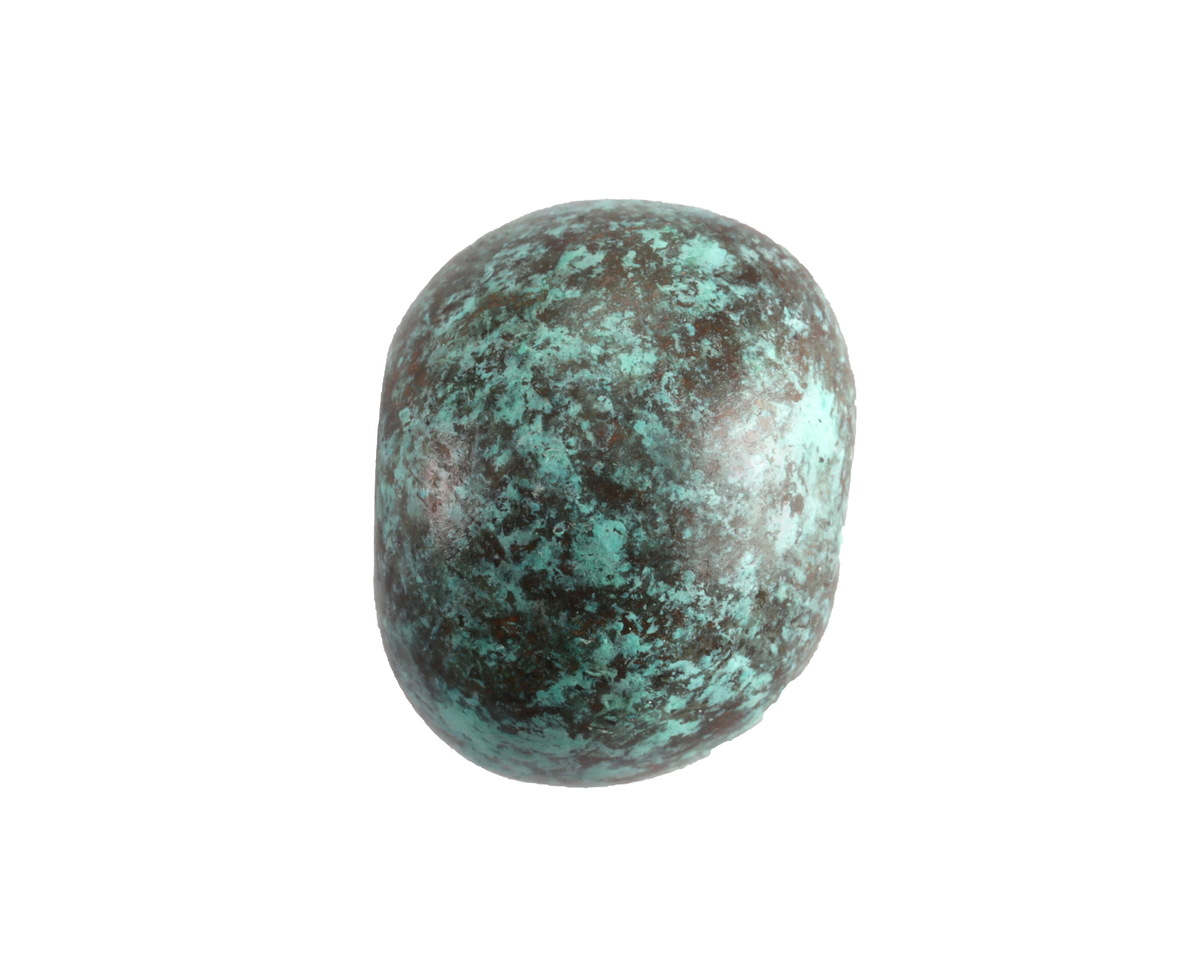 Mykonos Metalized Ceramic Copper Patina Rondelle 18x20mm