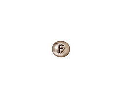 TierraCast Antique Rhodium (plated) Alphabet Bead "F" 7x6mm