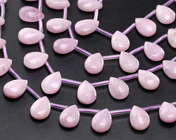 Kunzite (A) Puff Teardrop 10x14mm