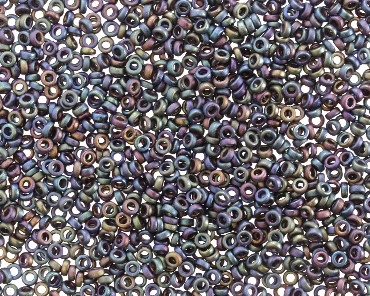 Miyuki Matte Black AB Spacer Bead 2.2mm