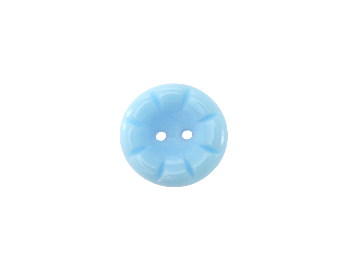 Czech Glass Alice Blue 2-Hole Button 14mm