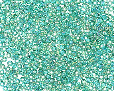 TOHO Transparent Rainbow Dark Peridot Round 11/0 Seed Bead