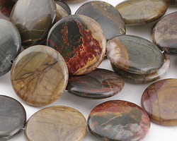 Red Creek Jasper Puff Coin 30mm