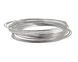 Memory Wire Silver (plated) Oval Bracelet .35 oz.