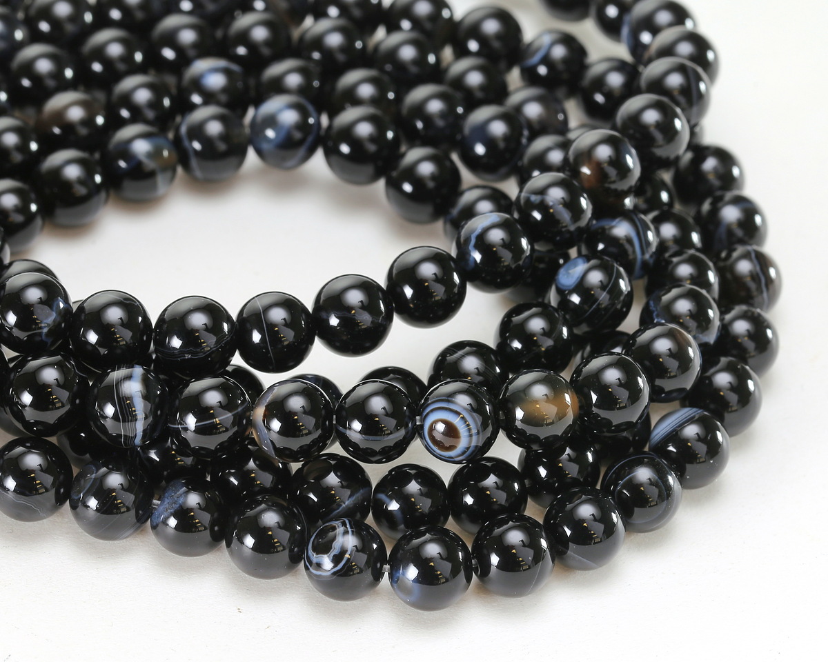 Black Sardonyx Round 8mm