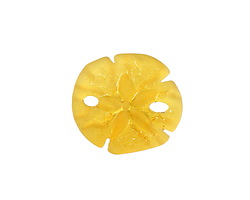 Desert Gold Beach-Style Glass Sand Dollar 20mm