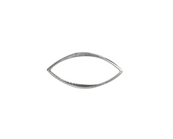 Nina Designs Sterling Silver Small Hammered Marquis Link 20x10mm