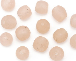 African Recycled Glass Rosaline Tumbled Round 9-11mm
