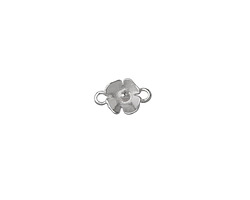 Amoracast Sterling Silver Poppy Focal Link 10x7mm