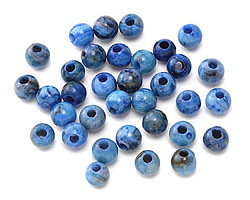 Larimar Blue Crazy Lace Round (Large Hole) 6mm