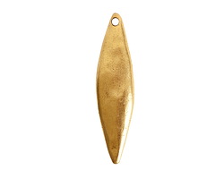 Nunn Design Antique Gold (plated) Primitive Elongated Diamond Pendant 10x41mm