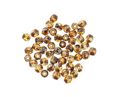 Czech Glass Crystal Picasso Fire Polished Round 3mm
