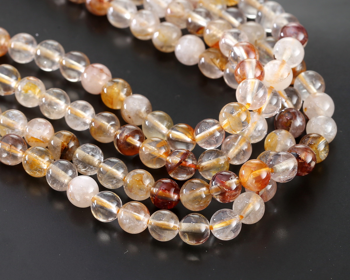 Gold Hematoid Quartz (A) Round 6mm
