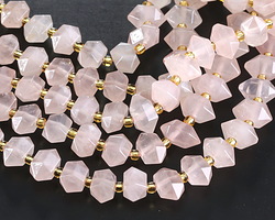 Madagascar Rose Quartz (A) Side-Drilled Point 6x11mm