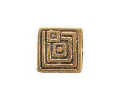 Mykonos Antique Brass (plated) Runes Square 20mm