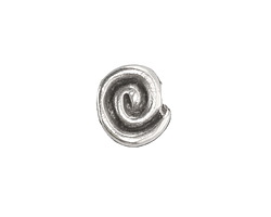 Mykonos Antique Silver (plated) Large Spiral Bead 14mm