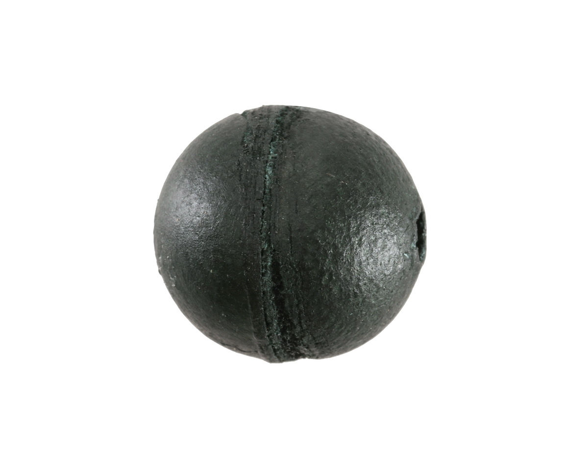 Peacock Green (dark) Leather Round Bead 20-22mm