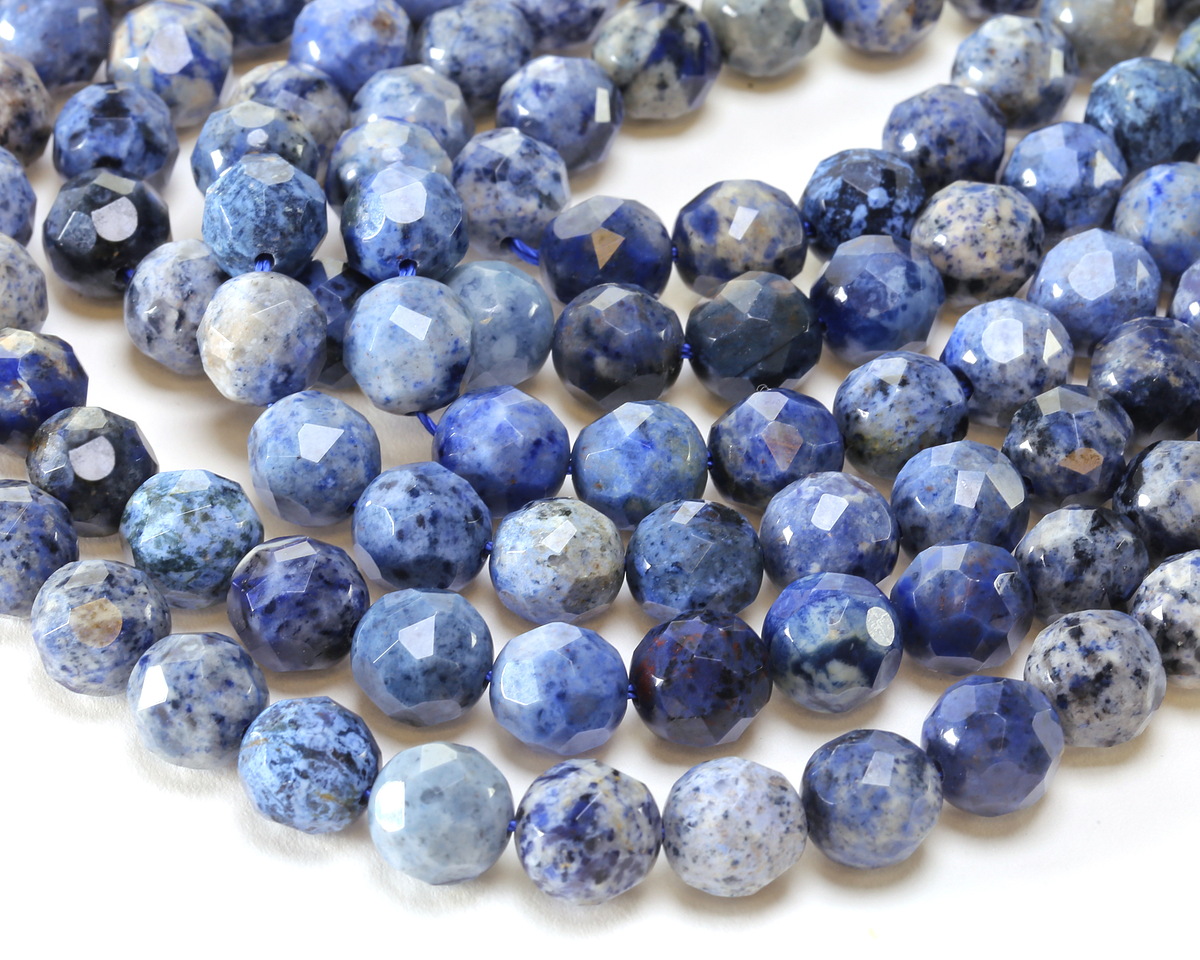 Dumortierite Microfaceted Egg Nugget 10x9mm
