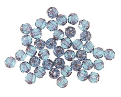 Czech Glass Bronzed Aquamarine Lantern 4mm