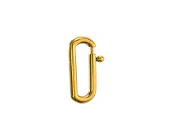 Waterproof 18K Gold PVD Plated Stainless Steel Large Oval Spring Ring Clasp 8x18mm