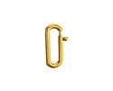 Waterproof 18K Gold PVD Plated Stainless Steel Large Oval Spring Ring Clasp 8x18mm