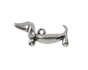 Antique Silver (pated) Cute Dachshund Focal 28x13mm