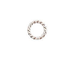Nunn Design Sterling Silver (plated) Large Rope Jump Ring 12mm, 14 gauge