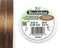 Beadalon Bronze .015" 7 Strand Wire 30ft.
