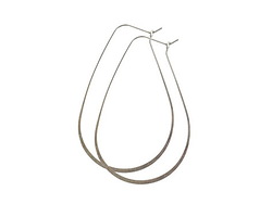 Nunn Design Antique Silver (plated) Large Oval Hoop Earwire 40x56mm
