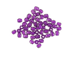 Czech Glass Etched Electric Purple Fire Polished Round 3mm