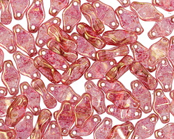 TOHO Cradle Bead Transparent Topaz Pink Luster Vertical 2-Hole 6x10mm