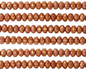 Czech Glass Clay w/ Gold Luster Fire Polished Rondelle 3x5mm