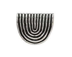 Mykonos Antique Silver (plated) Rainbow Banner Focal 23x20mm