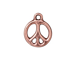 TierraCast Antique Copper (plated) Peace Charm 15x19mm