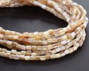 Natural Mussel Shell Mother of Pearl Irregular Barrel 3.5mm