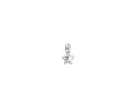Antique Silver (plated) Tiny Star Focal 4x7mm