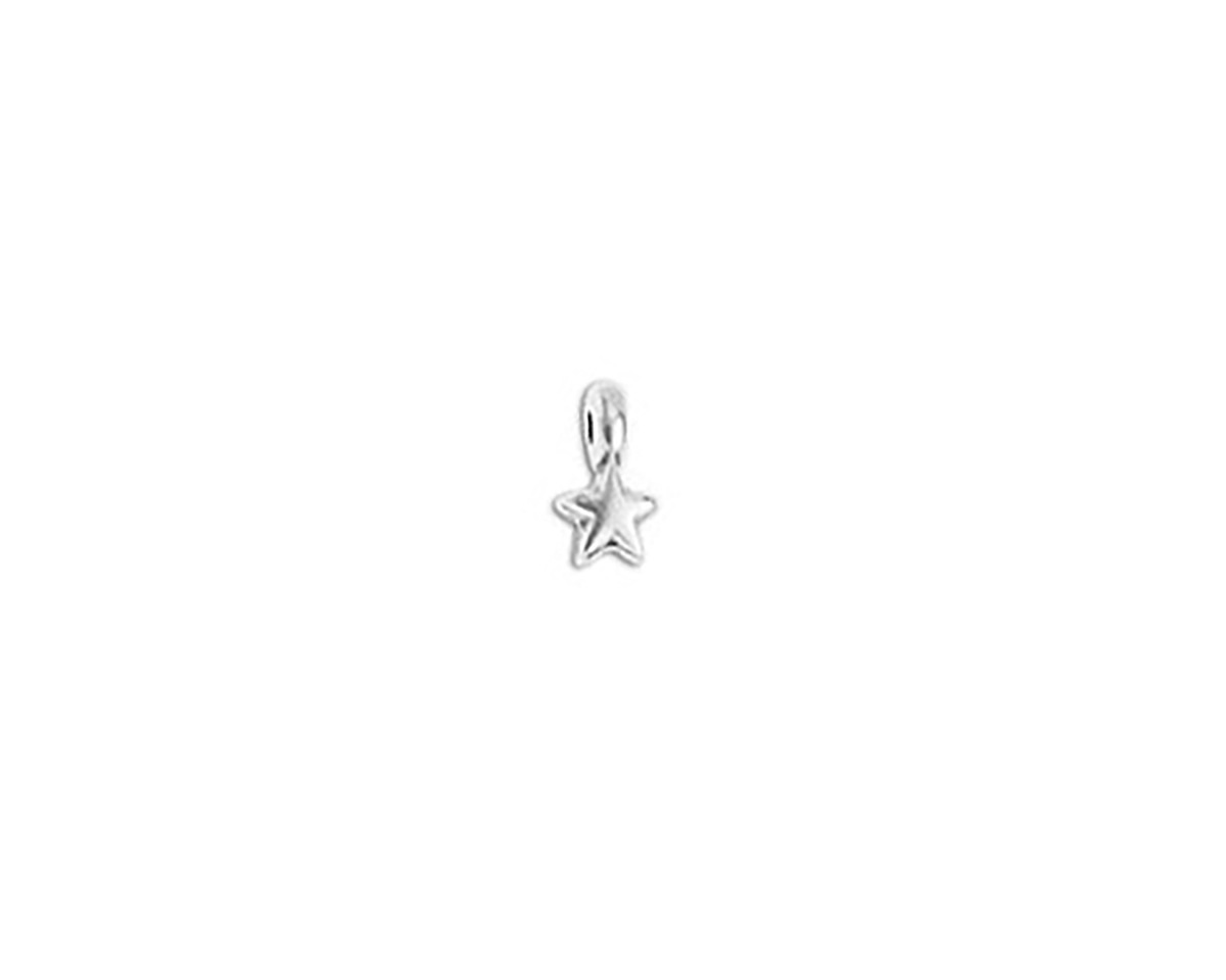 Antique Silver (plated) Tiny Star Focal 4x7mm